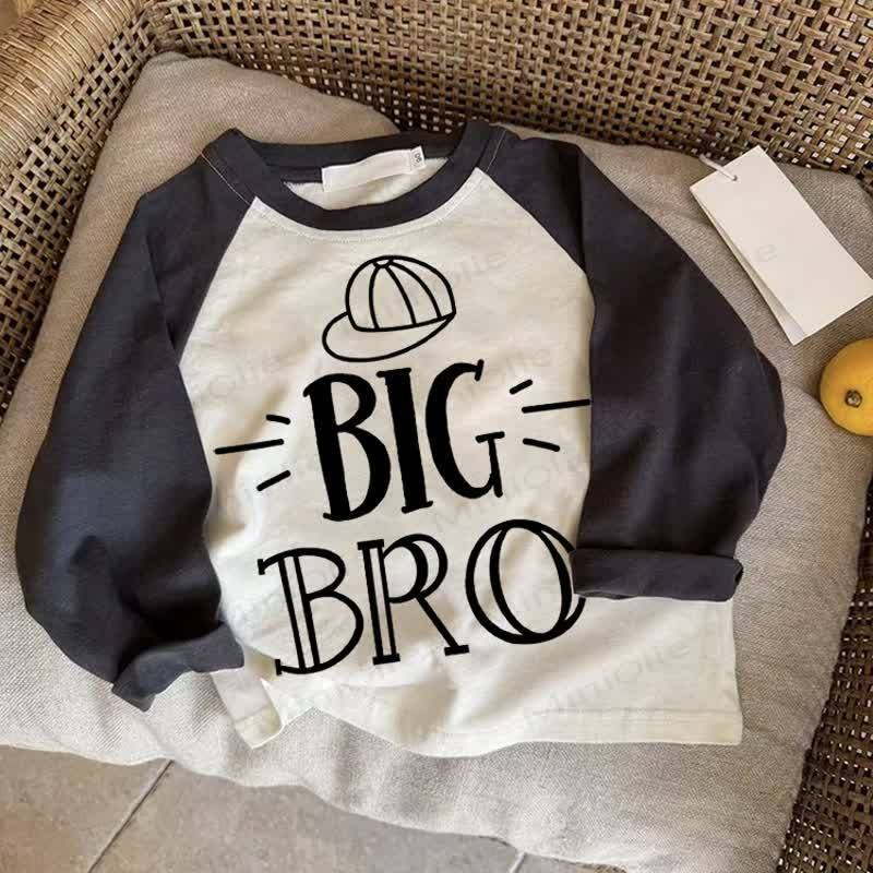 BIG BRO Baby Dunkelgraues Raglan-T-Shirt - Drak Gray - 2-3J - image 1