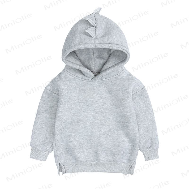 Baby Dinosaurier-Hoodie in Einfarbig - Grau - 3-4J - image 2