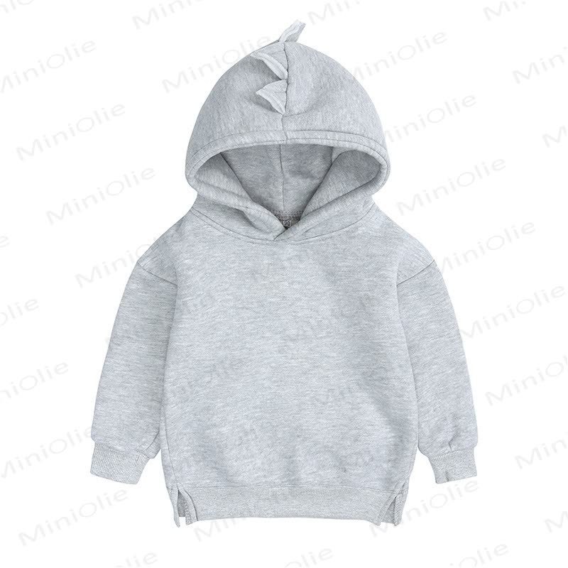 Baby Dinosaurier-Hoodie in Einfarbig - Grau - 3-4J - image 2