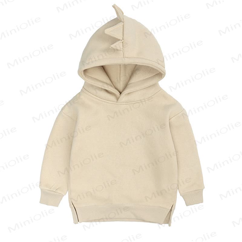 Baby Dinosaurier-Hoodie in Einfarbig - Beige - 3-4J - image 1