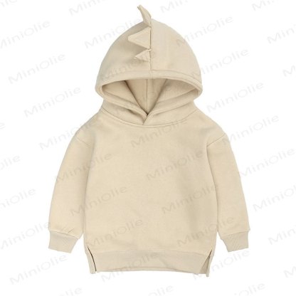 Baby Dinosaurier-Hoodie in Einfarbig - Beige - 3-4J - image 1