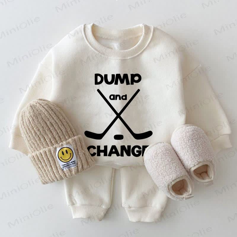 DUMP AND CHANGE Baby Hockey Weißes Sweatshirt 2-teiliges Set - Weiß - 2-3J - image 1