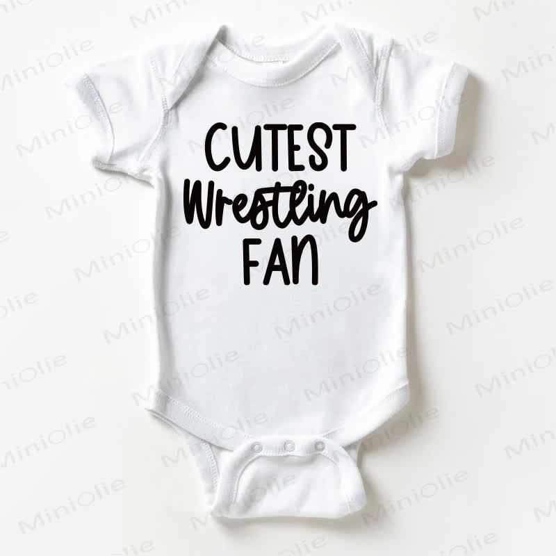 Der CUTEST WRESTLING FAN: Weißer Baby Bodysuit - Weiß - 18-24M - image 1