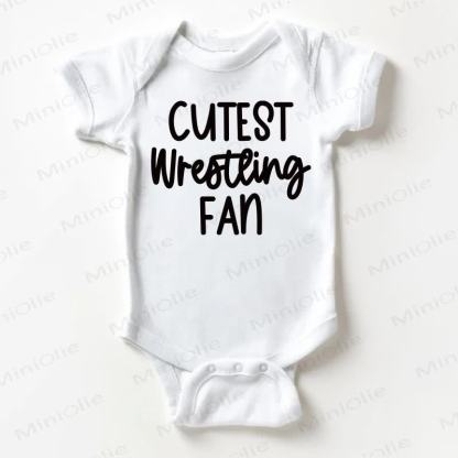 Der CUTEST WRESTLING FAN: Weißer Baby Bodysuit - Weiß - 18-24M - image 1