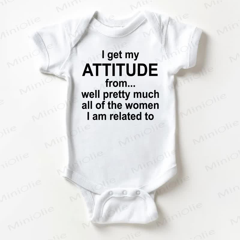 I GET MY ATTITUDE FROM Bodysuit Baby - Weiß - 18-24M - image 1