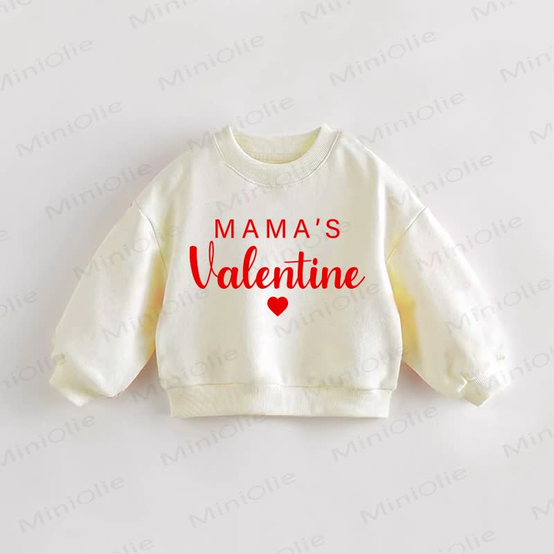 MAMA'S VALENTINE Baby Kleinkind Liebe Creme Sweatshirt - Creme - 3-5J - image 1