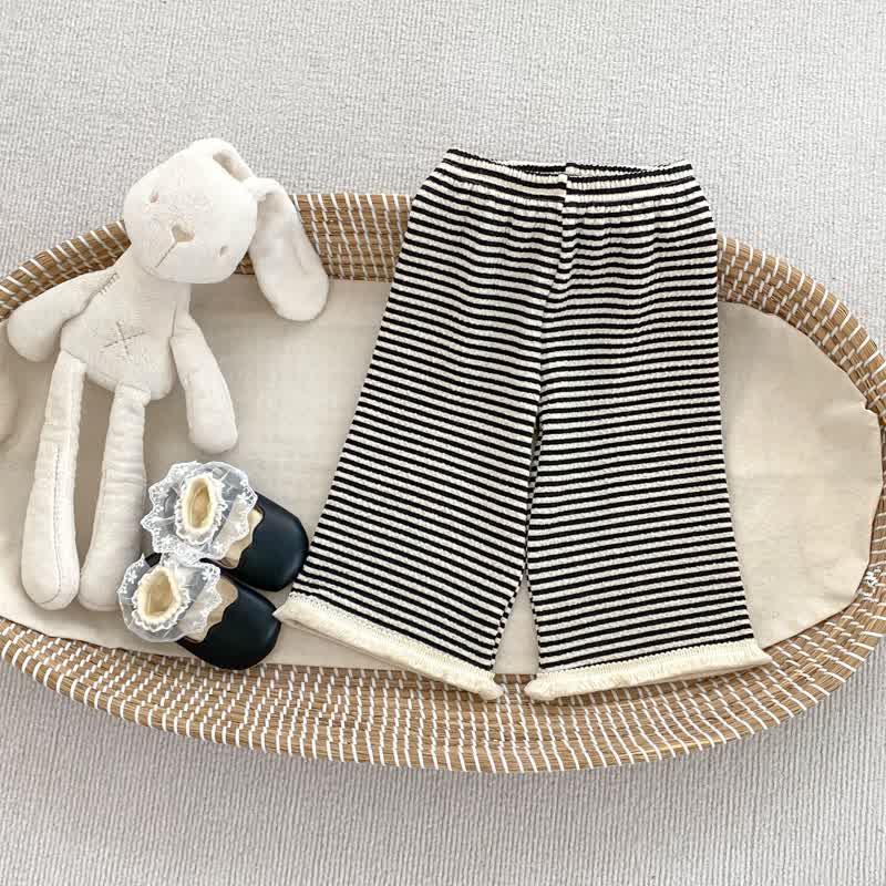 Strickjacke mit Schleife für Baby und Kleinkind / Schwarz Hose/ Gestreifte Hose - Gestreifte Hose - 5-7J - image 7