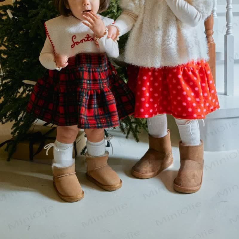 Kleinkind Kleid für Baby , rot Plaid/ Punkt , Kleid für Mädchen - image 2