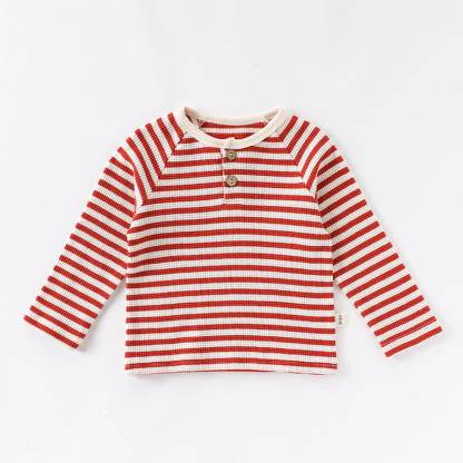Streifen Baumwoll-T-Shirt für Baby und Kleinkind - Rot - 5-7J - image 4