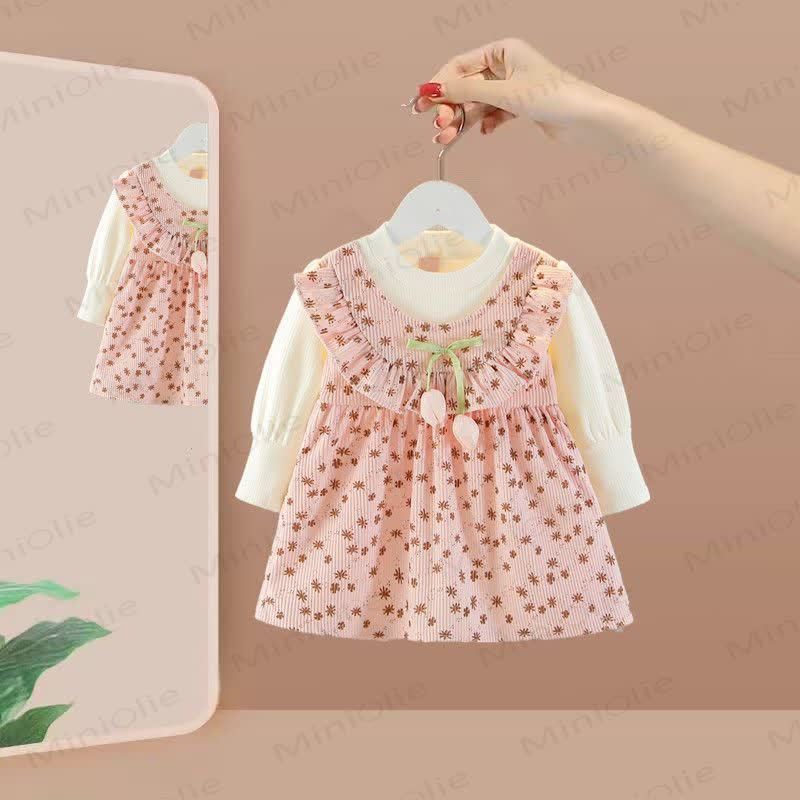 Baby Kleinkind Kleid Blumen - Rosa - 2-2.5Y - image 1