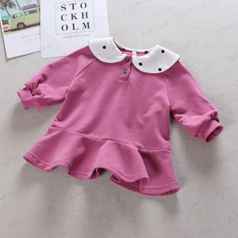 Baby mit Kleinkind und Punkt für Baby, Kleid - Fuchsie - 3-4J - image 3