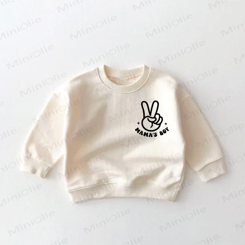 MAMA'S BOY Baby Kleinkind Creme Sweatshirt - image 2