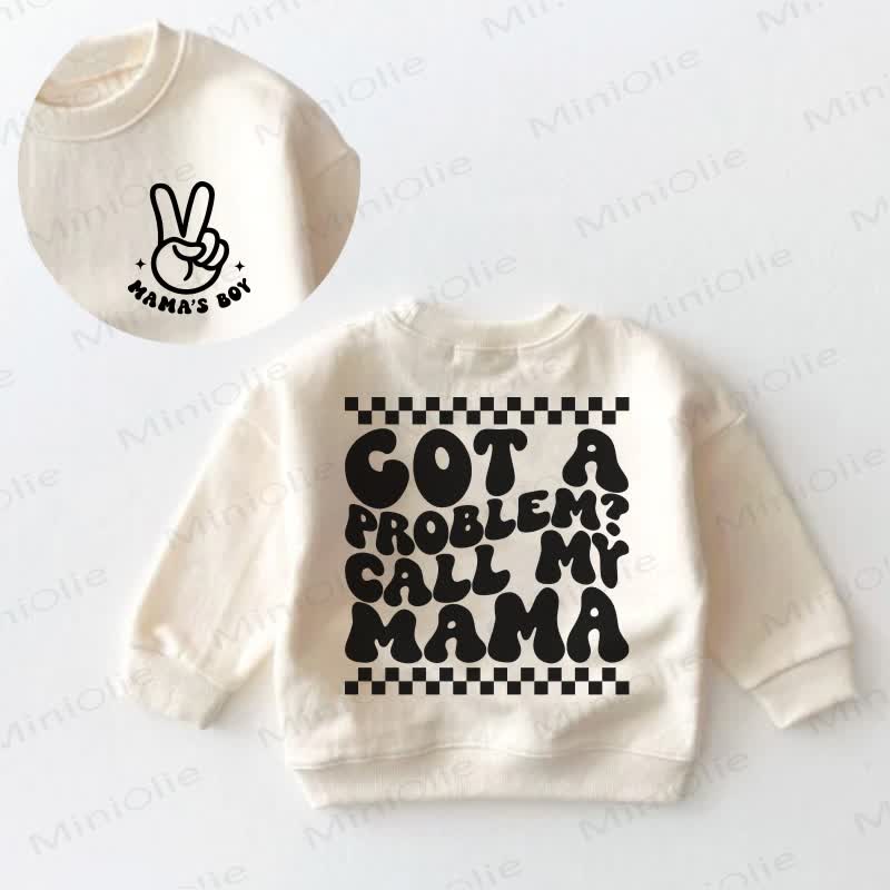 MAMA'S BOY Baby Kleinkind Creme Sweatshirt - Creme - 3-5J - image 1