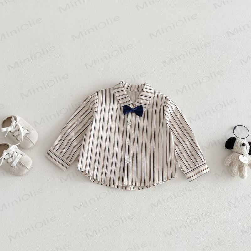 Baby und Kleinkind für Jungen , Einfarbig / Spitze mit Schleife - Gestreiftes Spitze - 3-5J - image 3