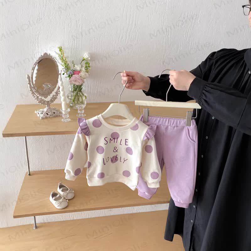SMILE & LOVELY Baby Kleinkind Mädchen Punkt 2-teiliges Set - image 3