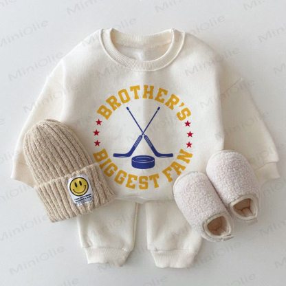 Baby Sweatshirt Set „BROTHER'S BIGGEST FAN“ (weiß, 2-teilig) - Weiß - 2-3J - image 1