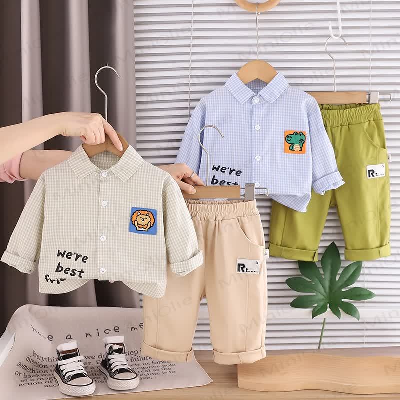 WE'RE BEST FRI Baby Kleinkind Junge Liebe Tier Plaid 2-teiliges Set - image 1