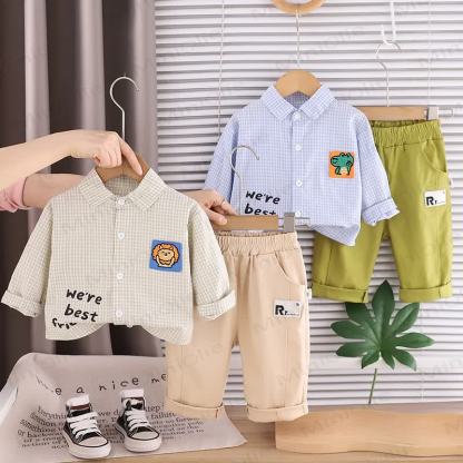 WE'RE BEST FRI Baby Kleinkind Junge Liebe Tier Plaid 2-teiliges Set - image 1