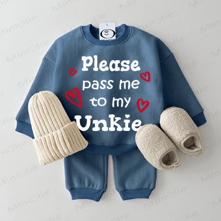 PLEASE PASS ME TO MY UNCKIE: Baby Sportanzug , 2- Set - Blau - 2-3J - image 1