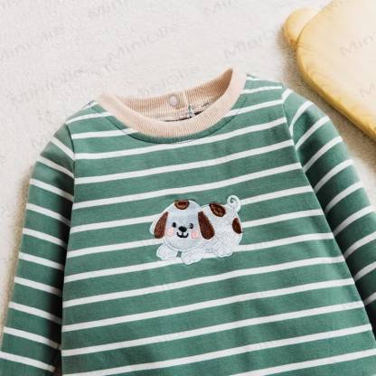 Baby Streifen Welpen- Strampler - image 4