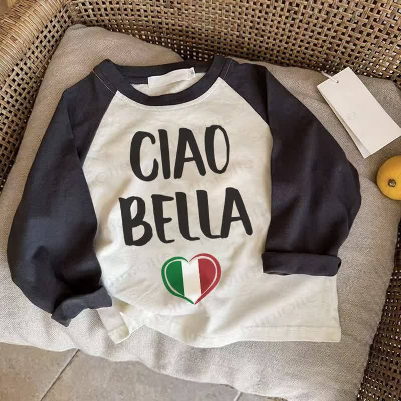 CIAO BELLA Baby Liebe Dunkelgraues Raglan-T-Shirt - Drak Gray - 2-3J - image 1