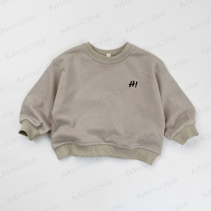 Kleinkind Sweatshirt mit Rundhalsausschnitt und Gestickt - Grau - 8Y - image 2