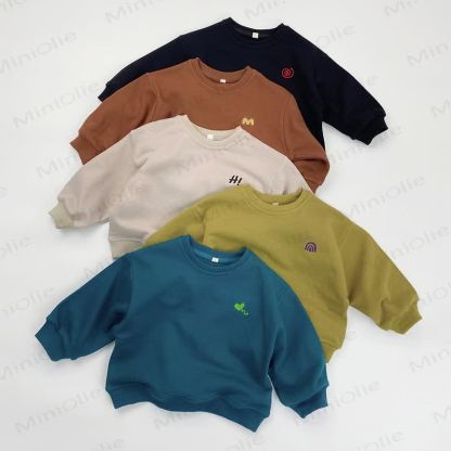 Kleinkind Sweatshirt mit Rundhalsausschnitt und Gestickt - image 1