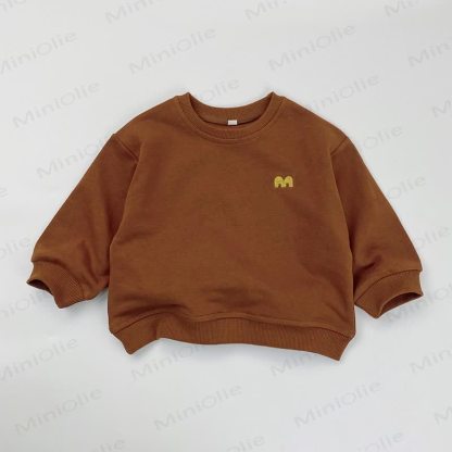 Kleinkind Sweatshirt mit Rundhalsausschnitt und Gestickt - Braun - 8Y - image 6