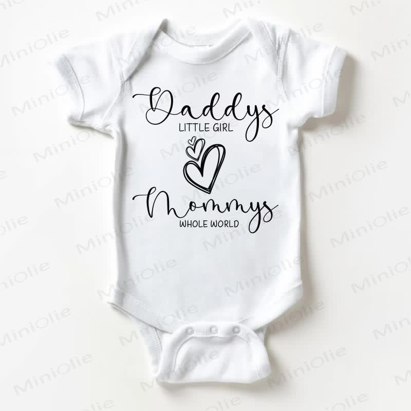 DADDY'S LITTLE GIRL MOMMY'S WHOLE WORLD – Bodysuit Baby - Weiß - 18-24M - image 1