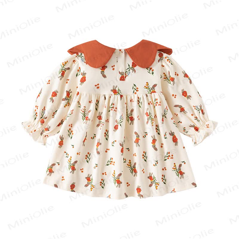 Kleid mit Blume, Hase und Schleife für Baby , Mädchen - image 2