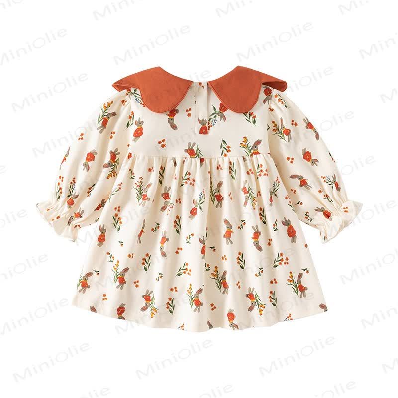 Kleid mit Blume, Hase und Schleife für Baby , Mädchen - image 2