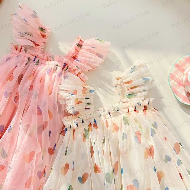 Kleid für Baby und Kleinkinder mit fliegenden Ärmeln - image 4