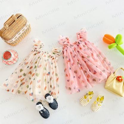 Kleid für Baby und Kleinkinder mit fliegenden Ärmeln - image 3