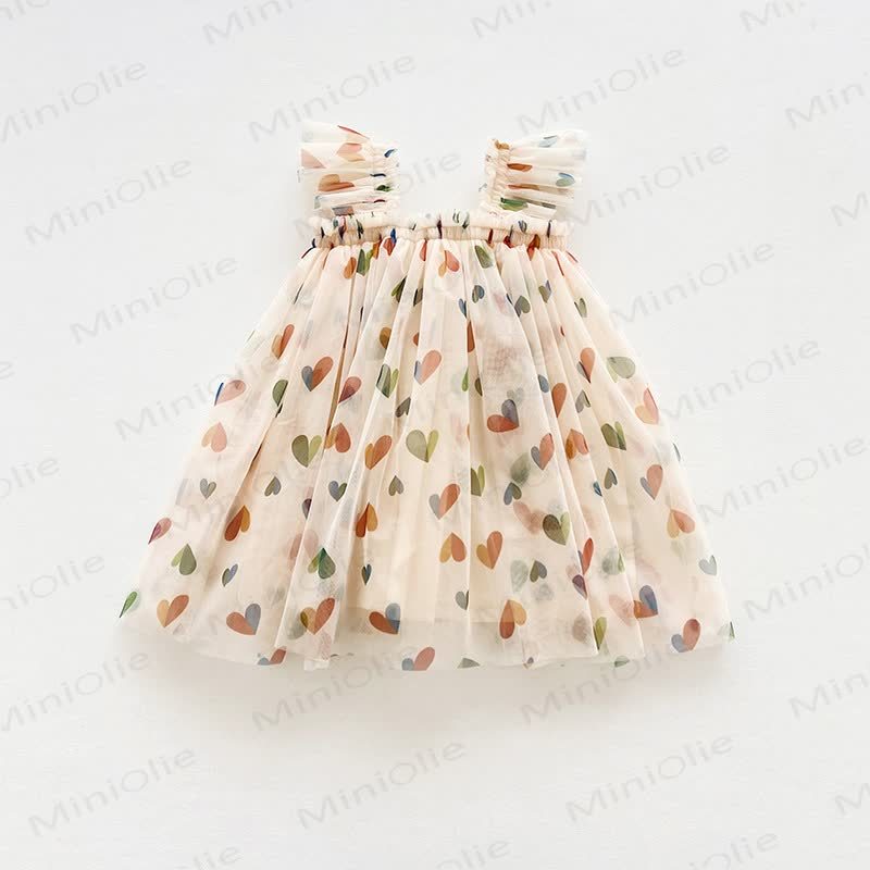 Kleid für Baby und Kleinkinder mit fliegenden Ärmeln - Beige - 8Y - image 6