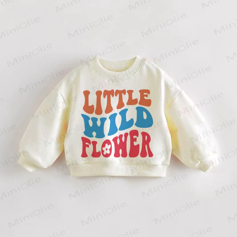 Baby Kleinkind - Sweatshirt „LITTLE WILD FLOWER“ - Creme - 3-5J - image 1