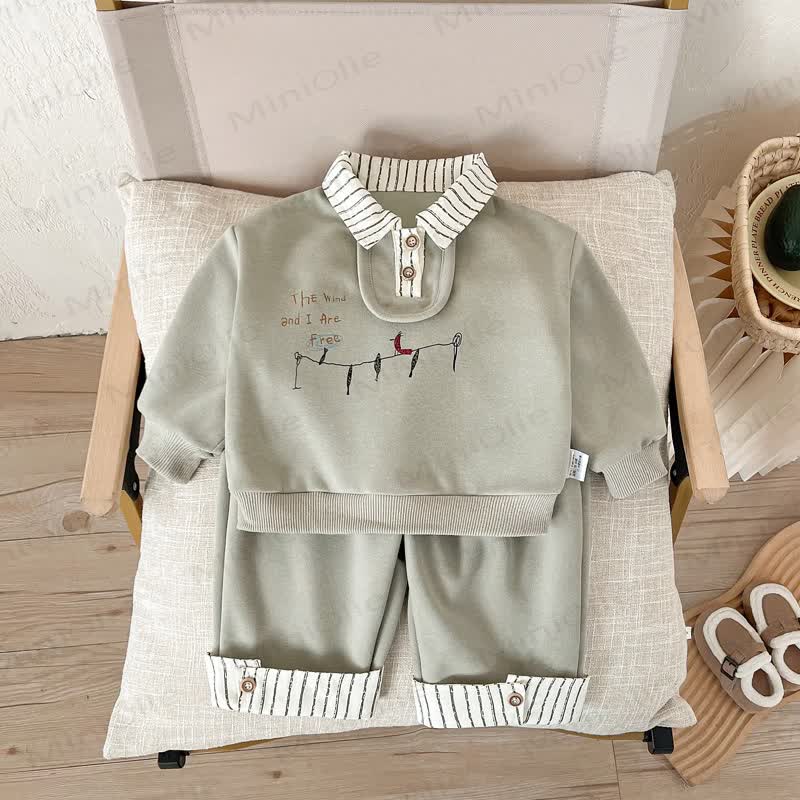 THE WIND AND I ARE FREE Baby Boy Stripe 2-teiliges Set - image 3