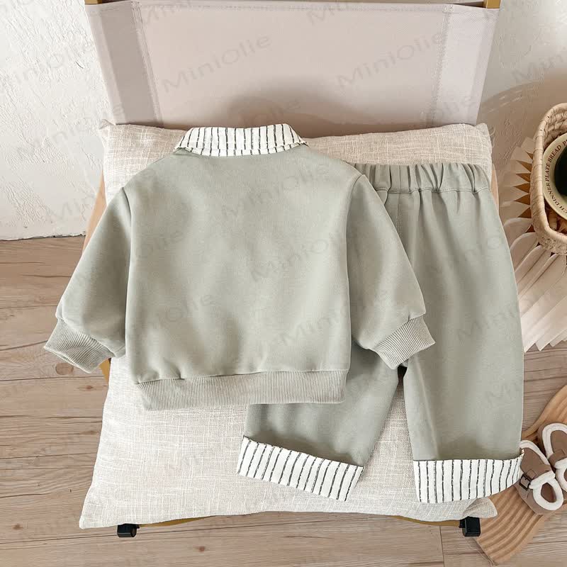 THE WIND AND I ARE FREE Baby Boy Stripe 2-teiliges Set - image 2