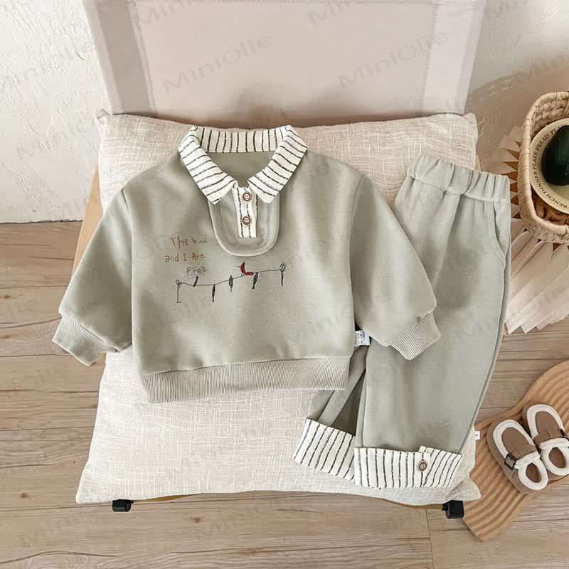 THE WIND AND I ARE FREE Baby Boy Stripe 2-teiliges Set - image 4