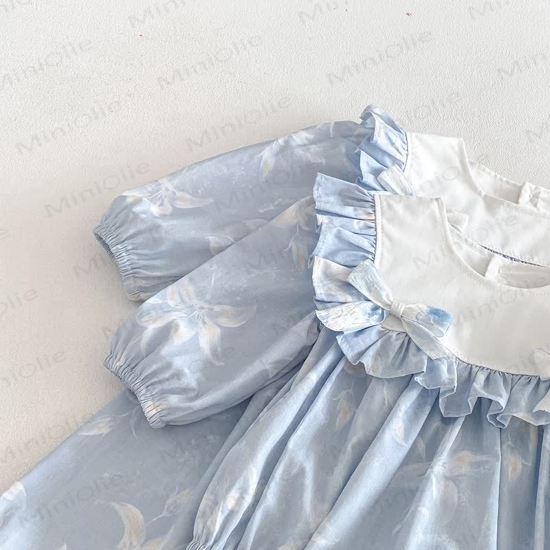 Kleid mit Blume und Schleife für Kind und Mädchen - image 6