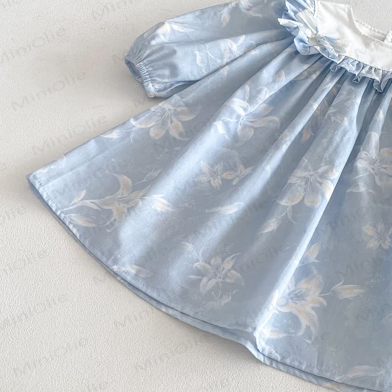 Kleid mit Blume und Schleife für Kind und Mädchen - image 8