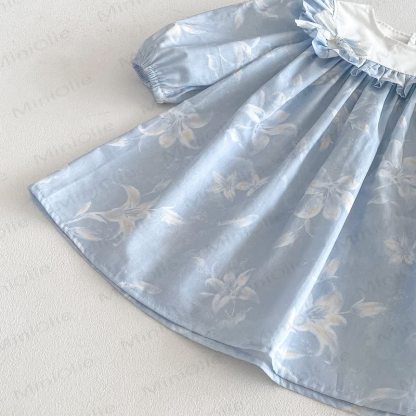 Kleid mit Blume und Schleife für Kind und Mädchen - image 8