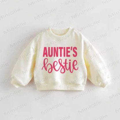 Baby Kleinkind Sweatshirt „AUNTIE'S BESTIE“ - Creme - 3-5J - image 1