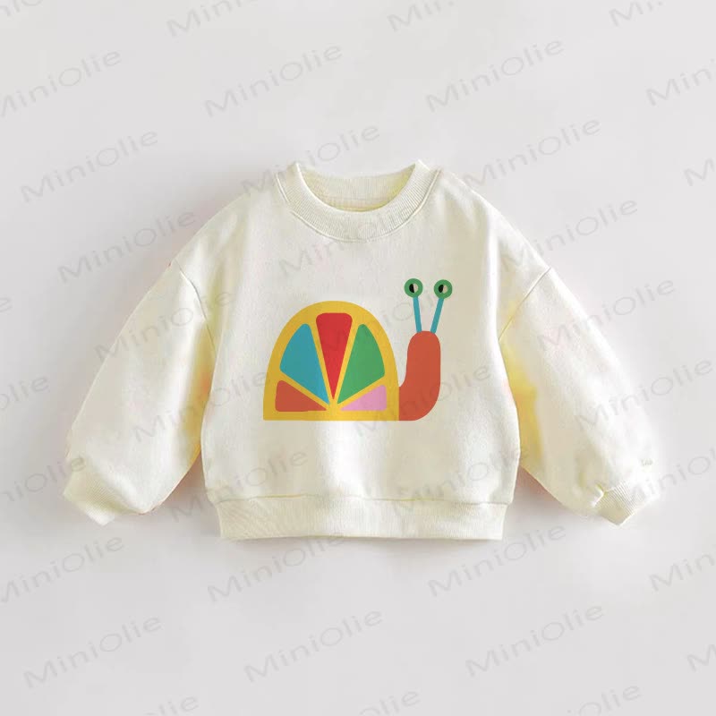 Lustiges Schnecken- Sweatshirt für Baby und Kleinkind - Creme - 3-5J - image 1