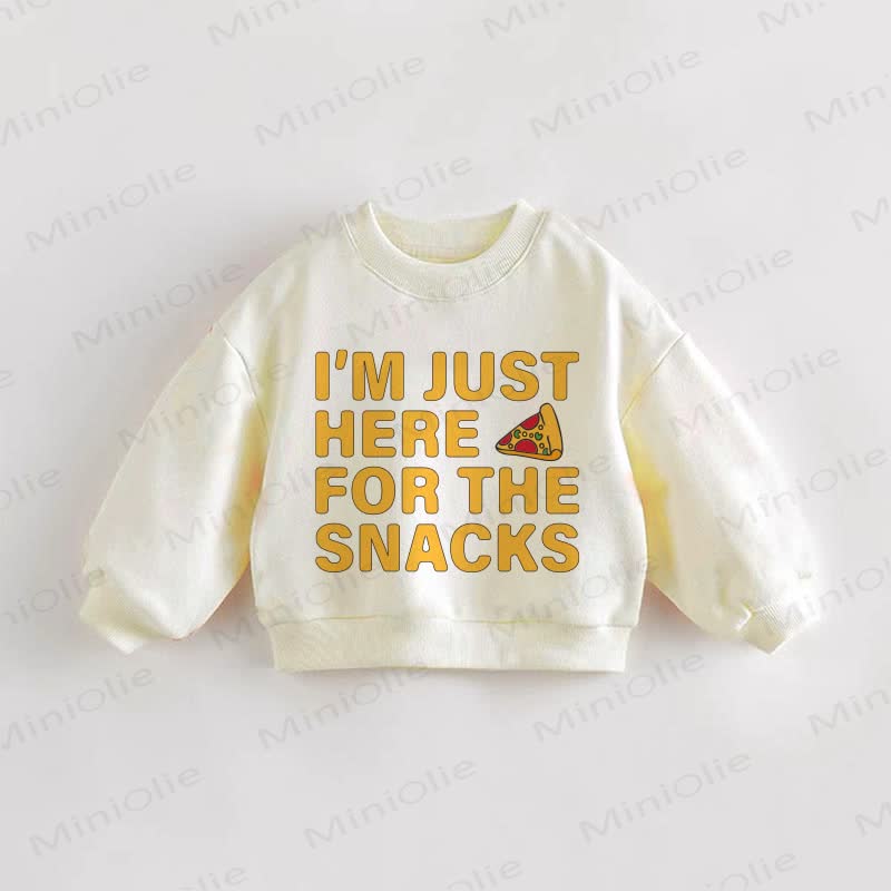 I'M JUST HERE FOR THE SNACKS – Baby Kleinkind Sweatshirt - Creme - 3-5J - image 1