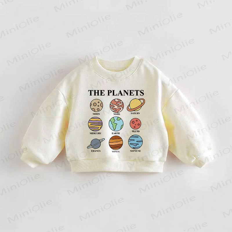 THE PLANETS Baby Kleinkind Sweatshirt - Creme - 3-5J - image 1