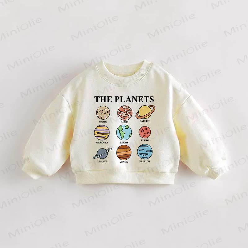 THE PLANETS Baby Kleinkind Sweatshirt - Creme - 3-5J - image 1