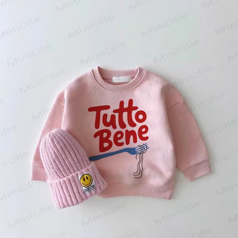 TUTTO BENE Baby Noodles Rosa Girl Sweatshirt - Rosa - 2-3J - image 1