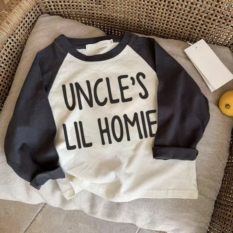 UNCLE'S LIL HOMIE Baby Dunkelgraues Raglan-T-Shirt - Drak Gray - 2-3J - image 1