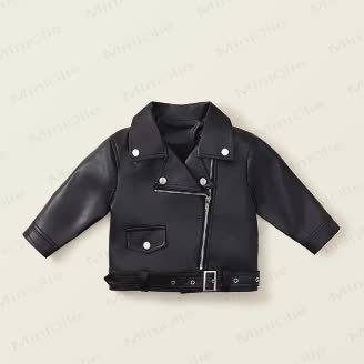 Kunstlederjacke für Kleinkind - Schwarz - 10Y - image 1