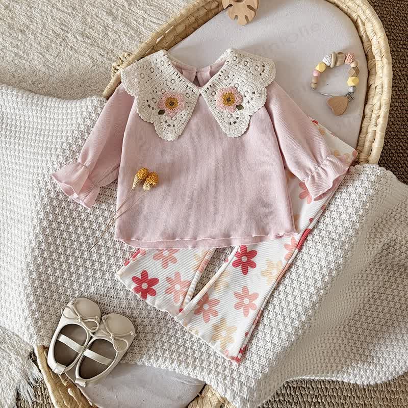 2-teiliges Set aus Blumen Lace für Baby Mädchen - image 4